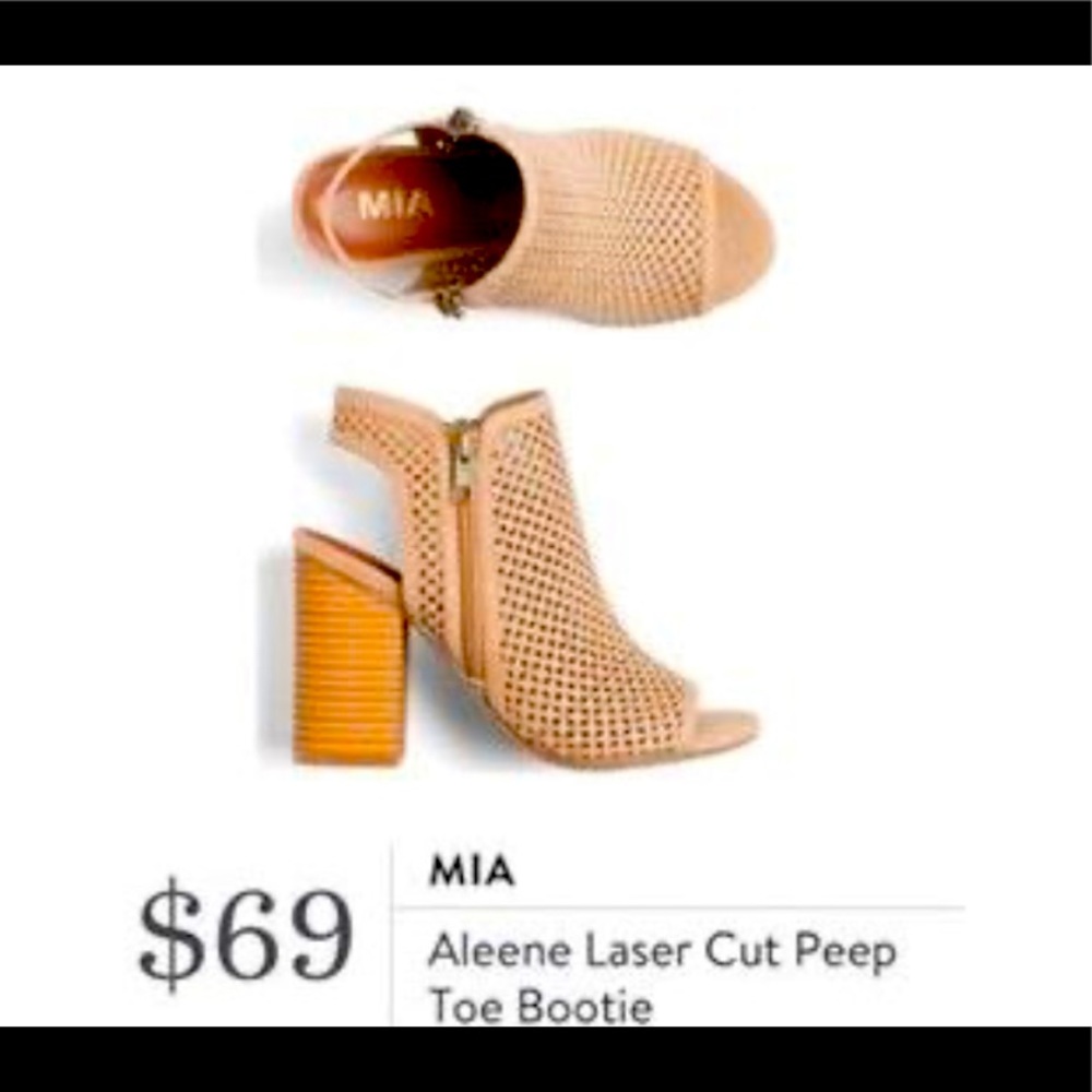 MIA peep toe bootie